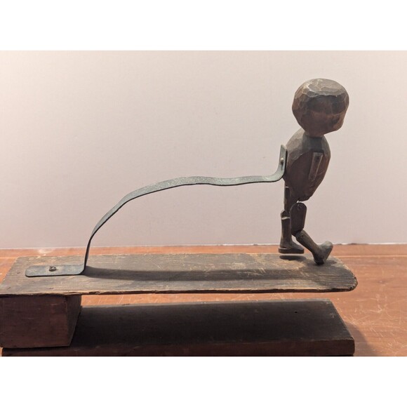 Very Early Dancing Dan Wood Figure Folk Art - Picture 4 of 8